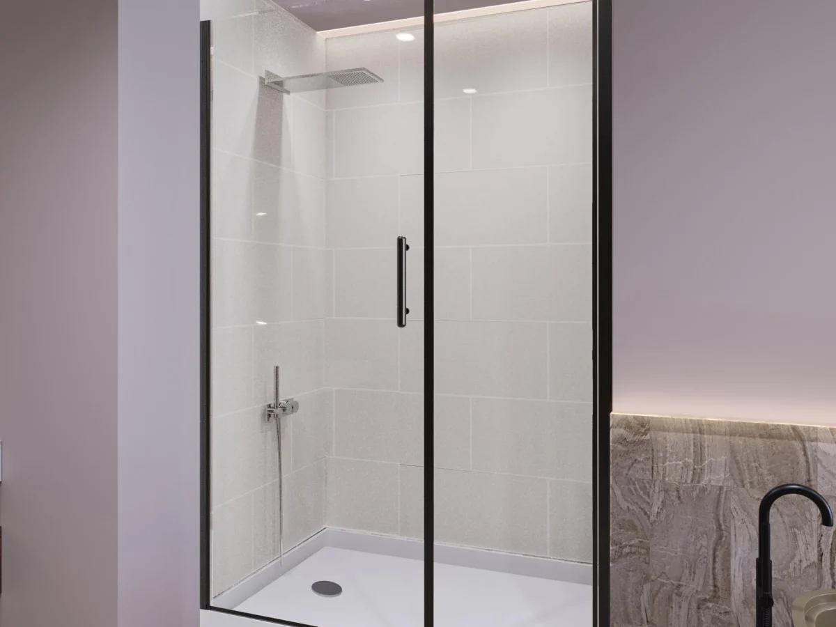 Salishan Swing Shower Door and Panel