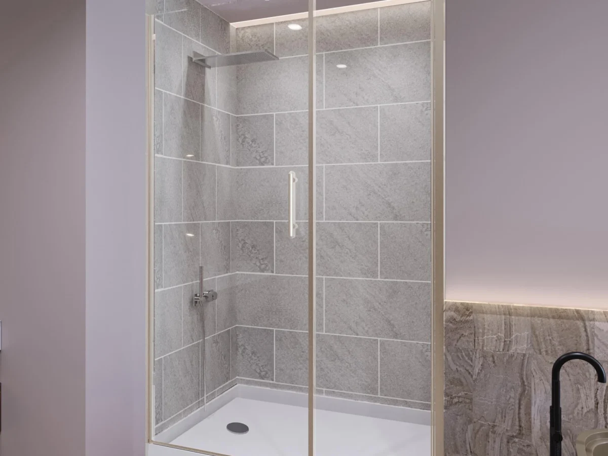 Salishan Swing Shower Door and Panel
