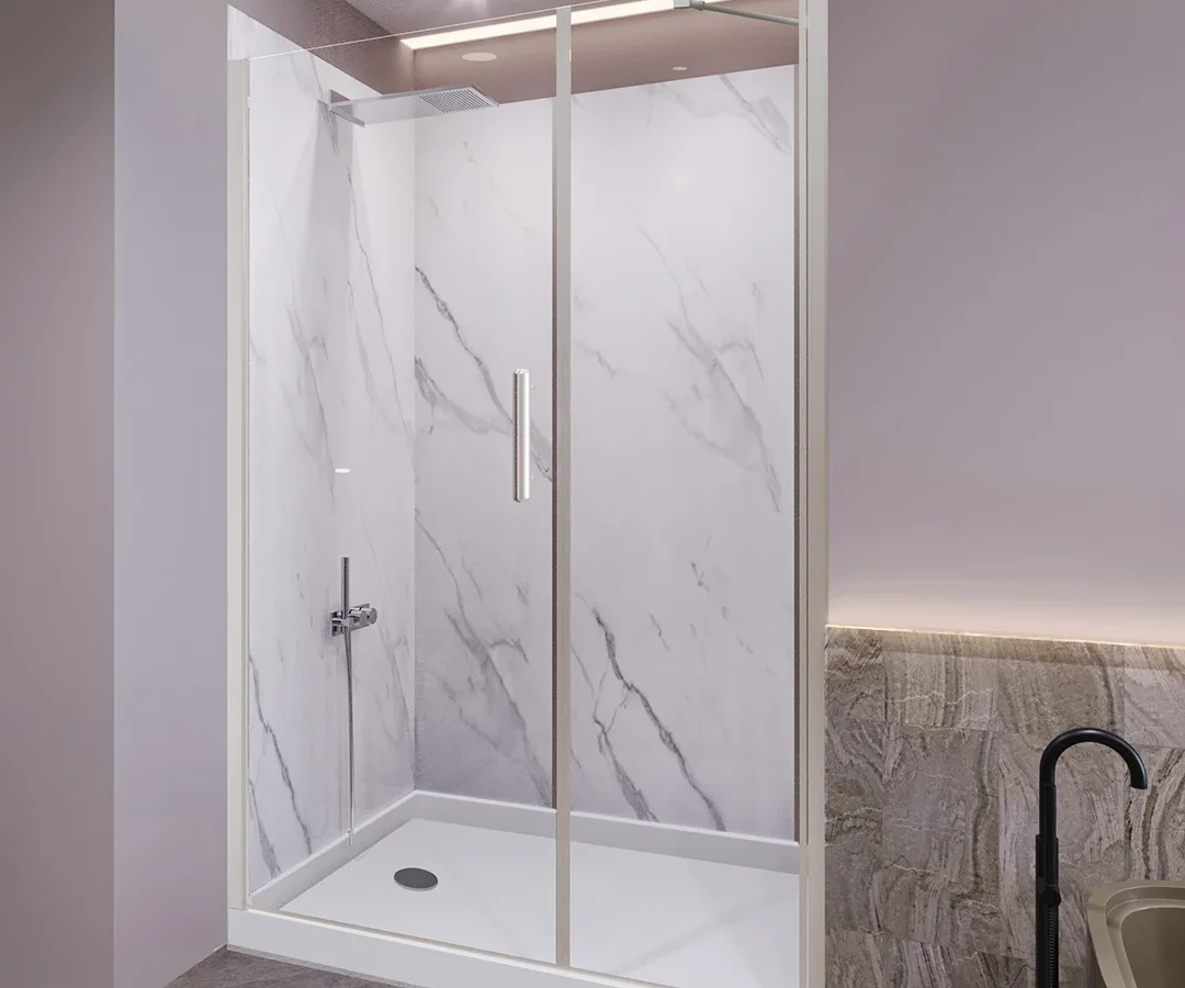 Salishan Swing Shower Door and Panel